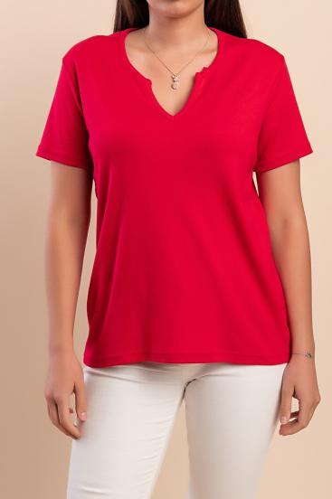 Maglietta di cotone, rossa