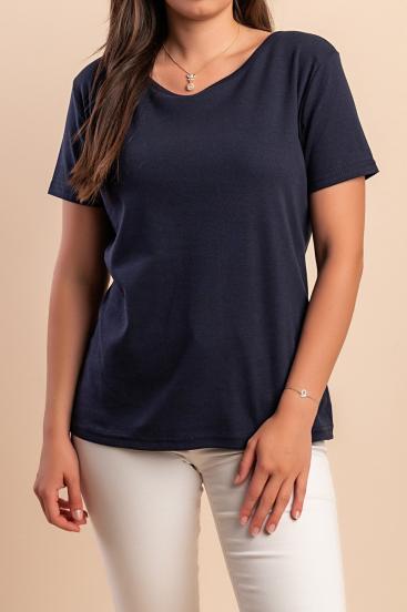 T-shirt in cotone, blu scuro
