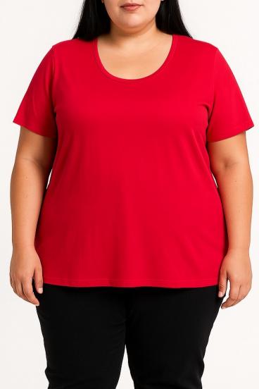 T-shirt in viscosa, fucsia