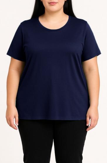 T-shirt in viscosa, blu scuro