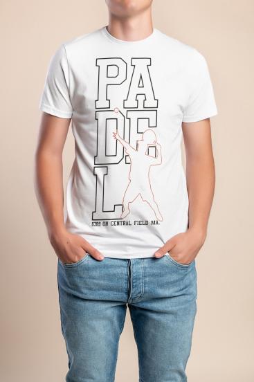 T-shirt da uomo in cotone, bianco