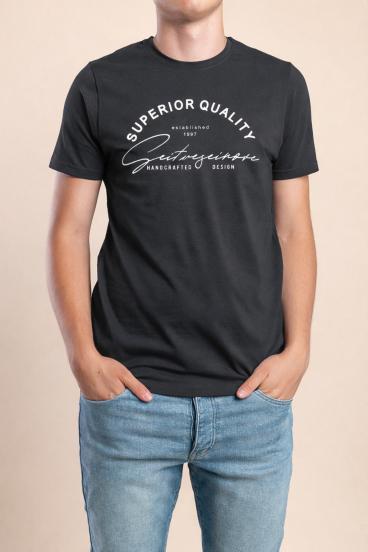 T-shirt da uomo in cotone, grigio