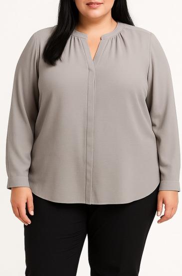 Blusa taglia forte, grigia