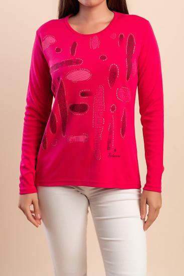 Camicia a maniche lunghe, fucsia