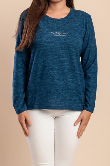 Maglione Girocollo, Blu