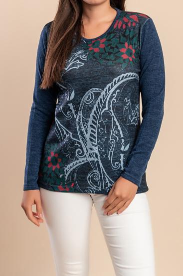 Maglione Stampato, Grigio