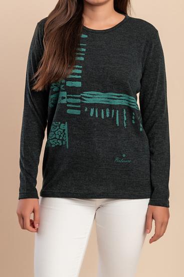 Maglione Stampato, Verde