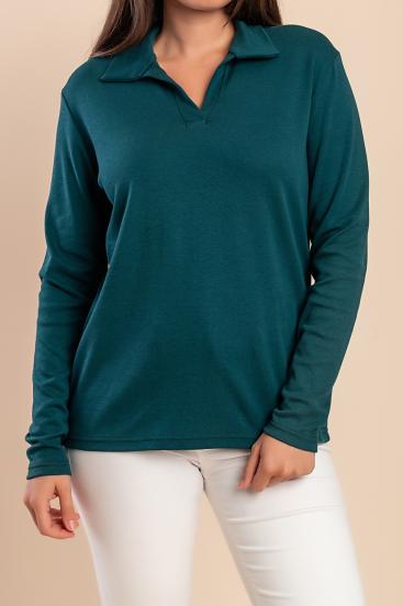 Maglia a maniche lunghe, verde scuro