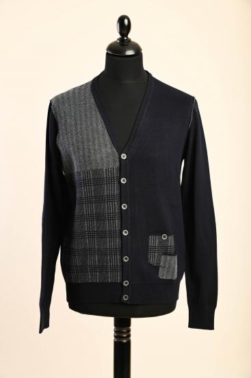 Maglione da uomo, blu scuro
