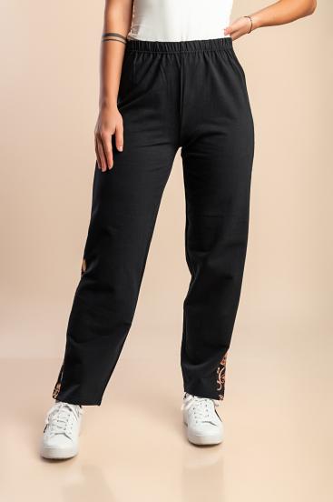 Pantaloni Stampati, Neri