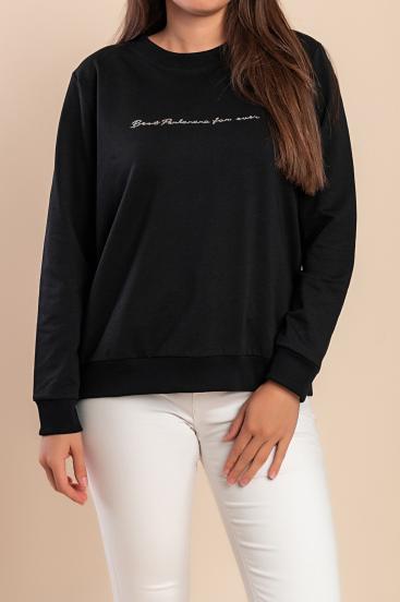 Top in cotone, nero