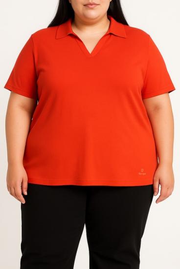 T-shirt in cotone taglia grande, rosso