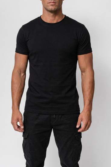 T-shirt da uomo in cotone, nero