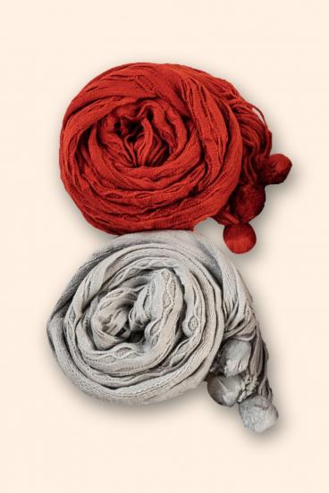Set di 2 sciarpe, multicolore