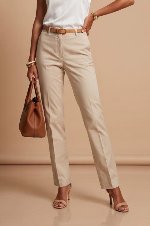 Pantaloni lunghi eleganti, beige