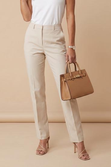 Pantaloni lunghi eleganti, colore sabbia