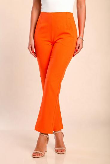 Pantaloni eleganti a zampa d'elefante, arancioni