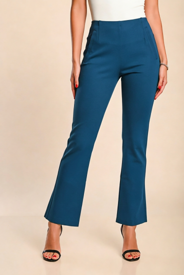 Pantaloni eleganti a zampa d'elefante, blu reale