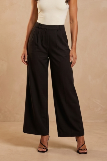 Pantaloni lunghi a gamba larga, neri