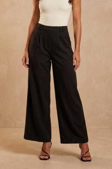 Pantaloni lunghi a gamba larga, neri