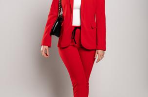 Completo pantalone e blazer elegante Estrena, rosso