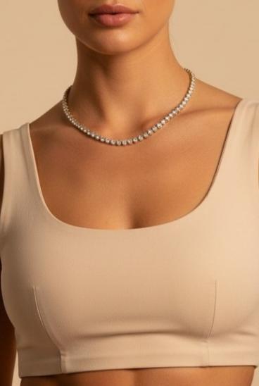 Collana con Diamanti Decorativi, Oro