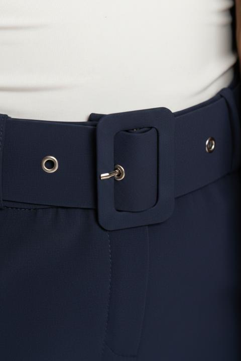 Cintura con fibbia, blu scuro