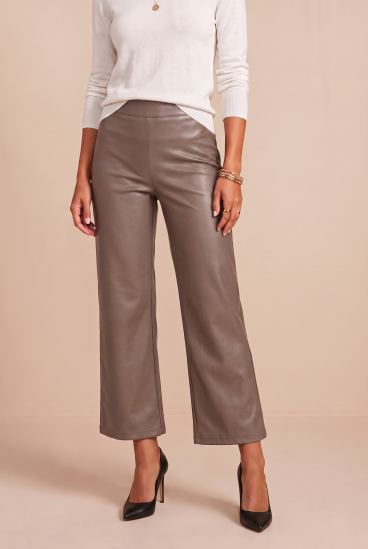 Pantaloni in similpelle, marroni