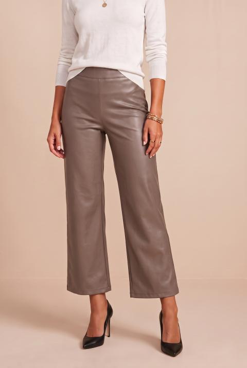 Pantaloni in similpelle, marroni