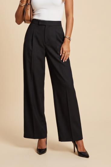 Pantaloni Eleganti Larghi "Signature Wide", Neri