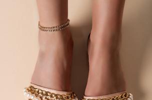 Sandalo con dettagli decorativi Goiania, beige
