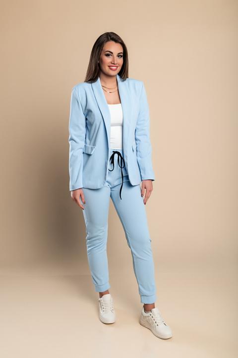 Completo giacca pantalone elegante Estrena, azzurro