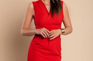 Elegante mini abito Teverina, rosso